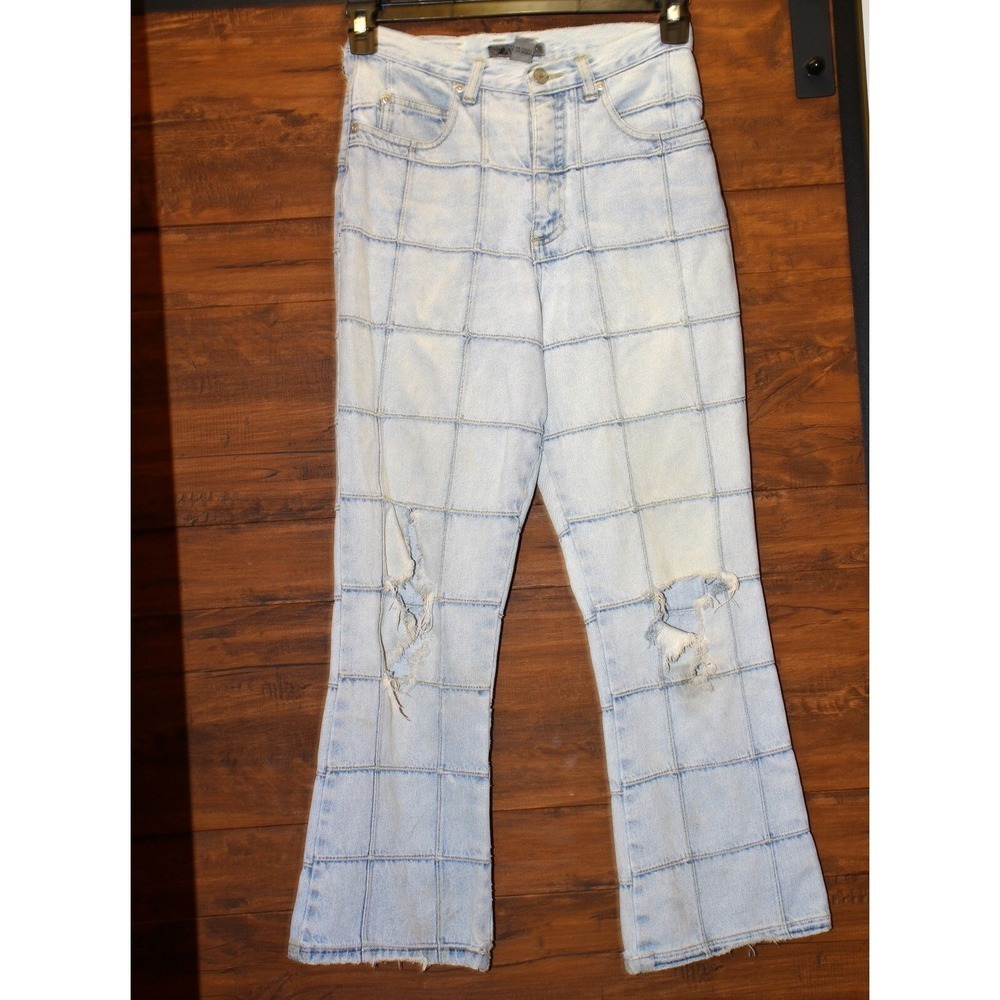 26 Jeans Blue Patchwork Flare Excellent